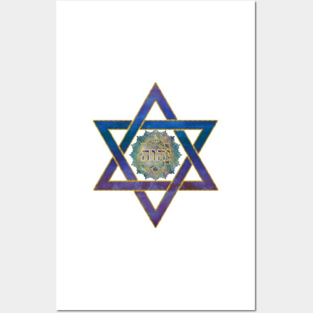 YHVH - Star of David Wall Art by PurplePeacock